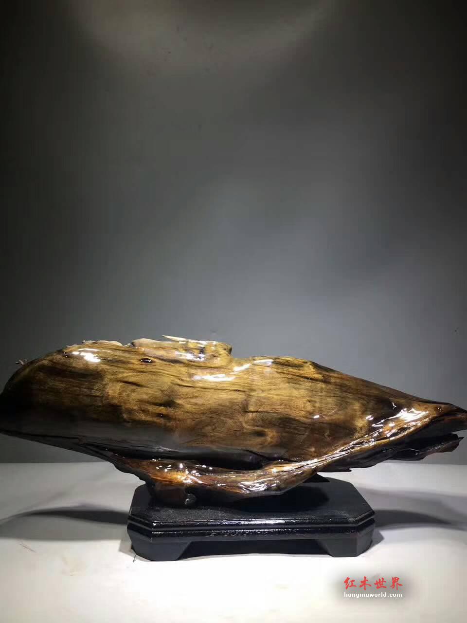古阴沉木根雕《招财进宝》材质细腻雕工精致完美摆件-8