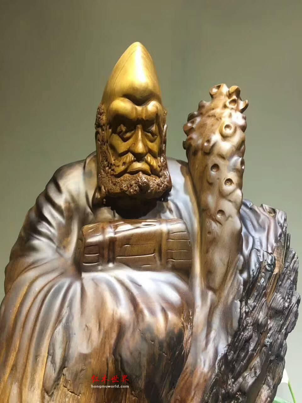 楠木根雕摆件《达摩》造型独特个性镇宅保平安-6