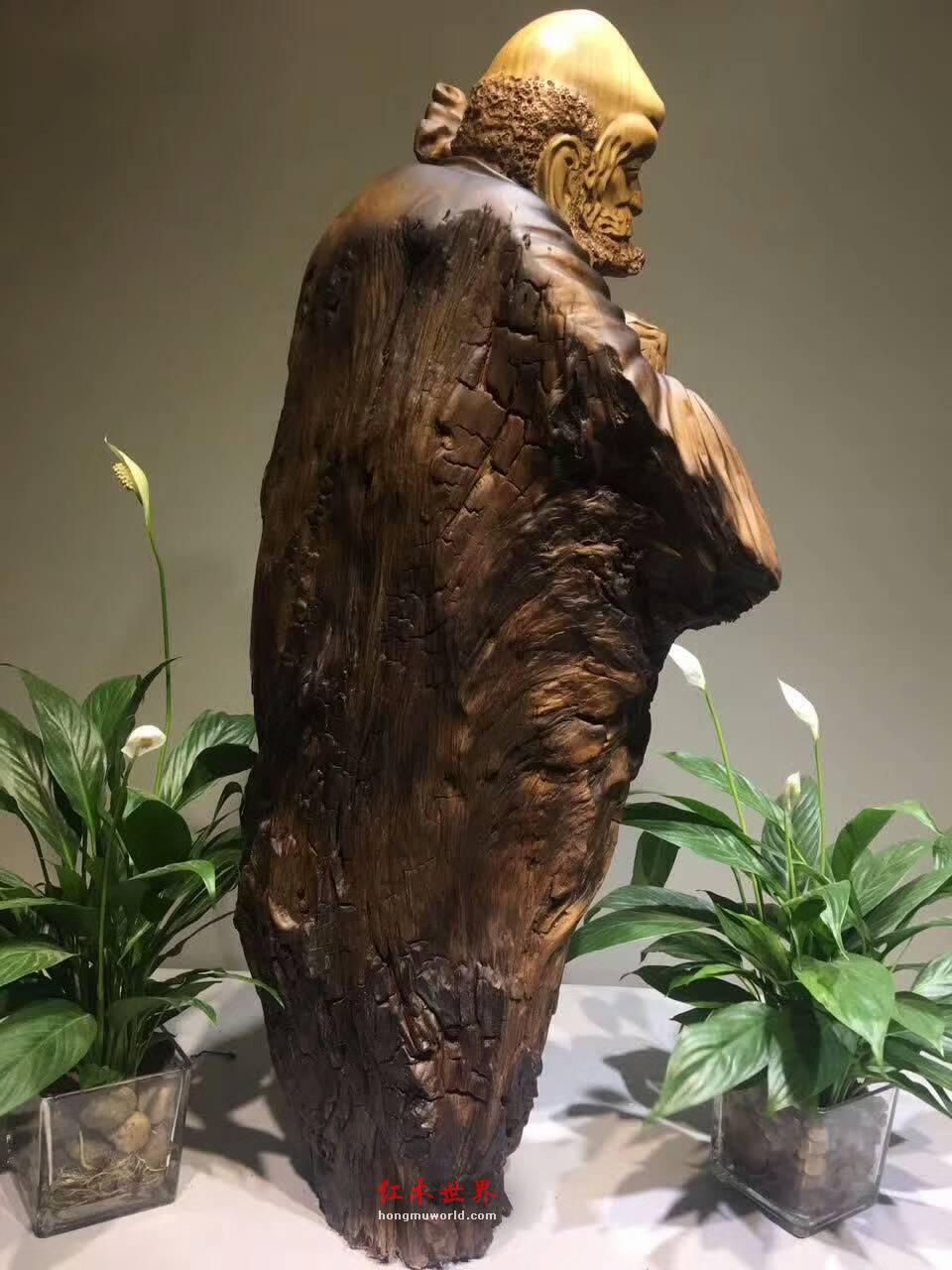 楠木根雕摆件《达摩》造型独特个性镇宅保平安-7