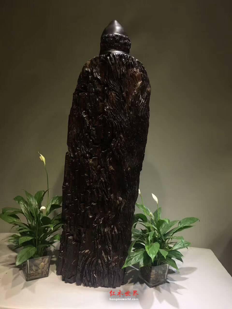 阴沉乌木根雕《禅》静穆庄严雕工细致家中佛堂摆件首选-9