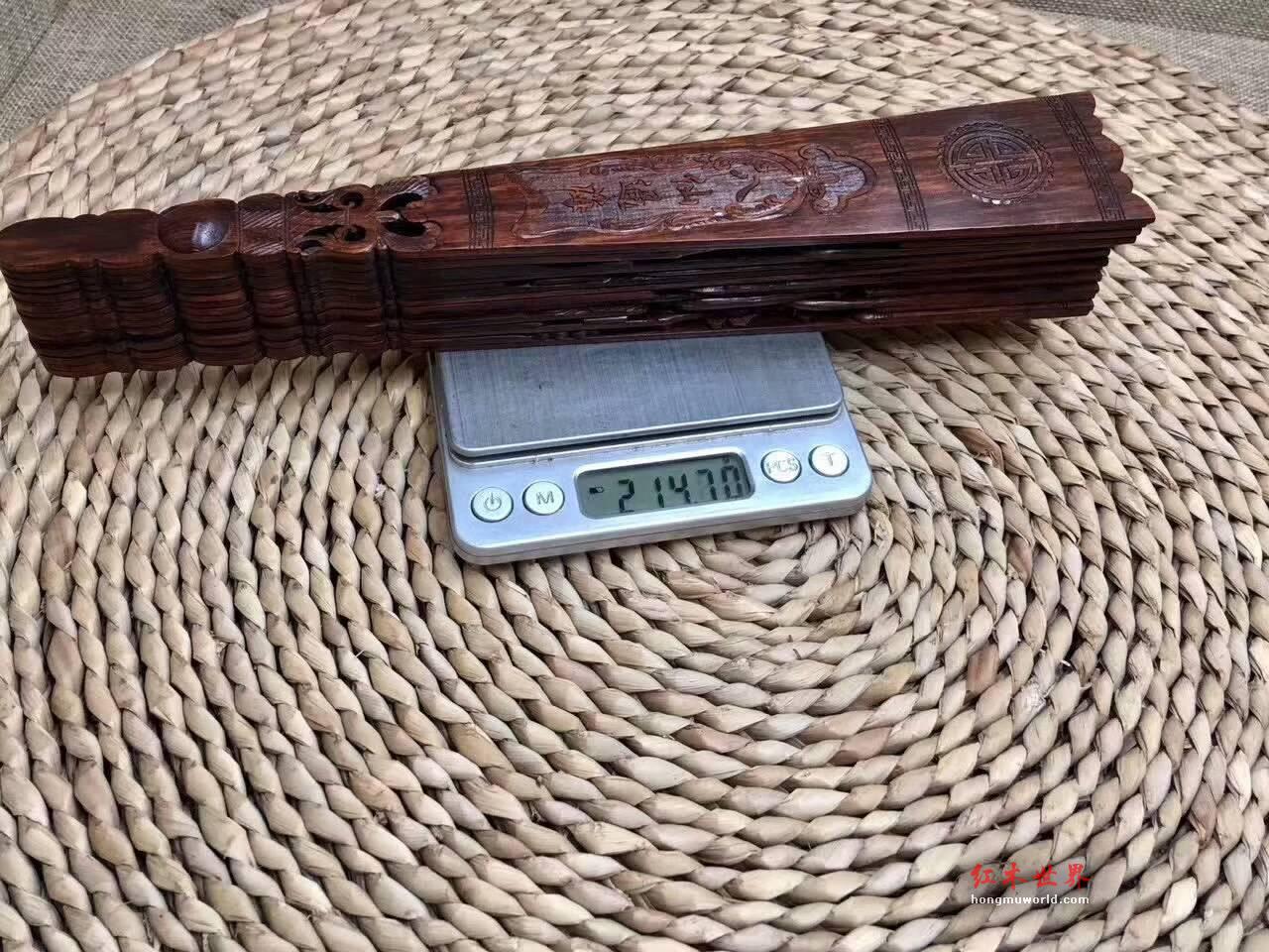 海黄紫油梨《镇宅宝扇- 八仙过海》摆件 工艺精湛巧妙七夕送礼佳品-5