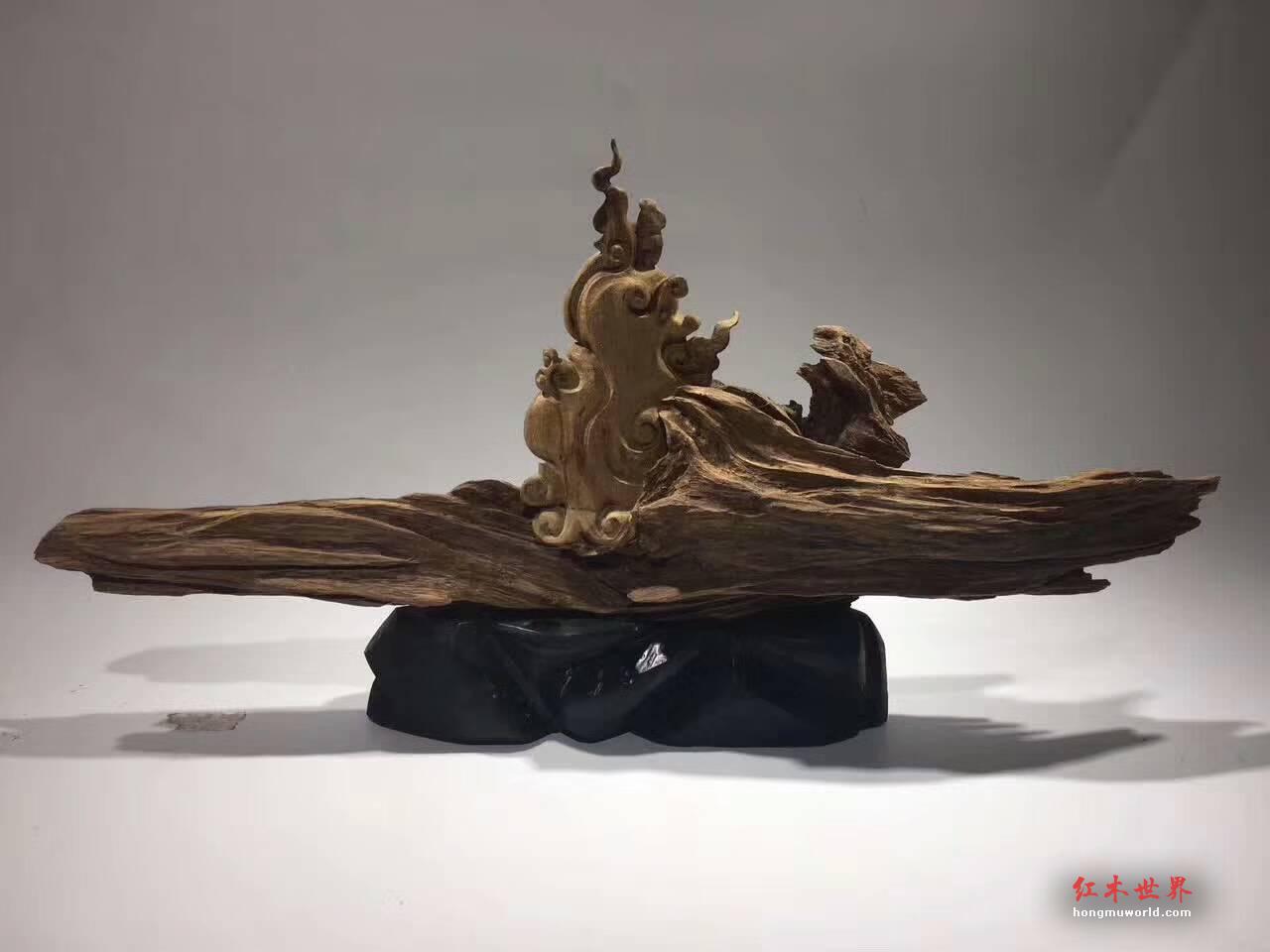 加里曼丹沉香摆件《净瓶观音》 结油性好香味浓郁细节雕刻到位栩栩如生-6