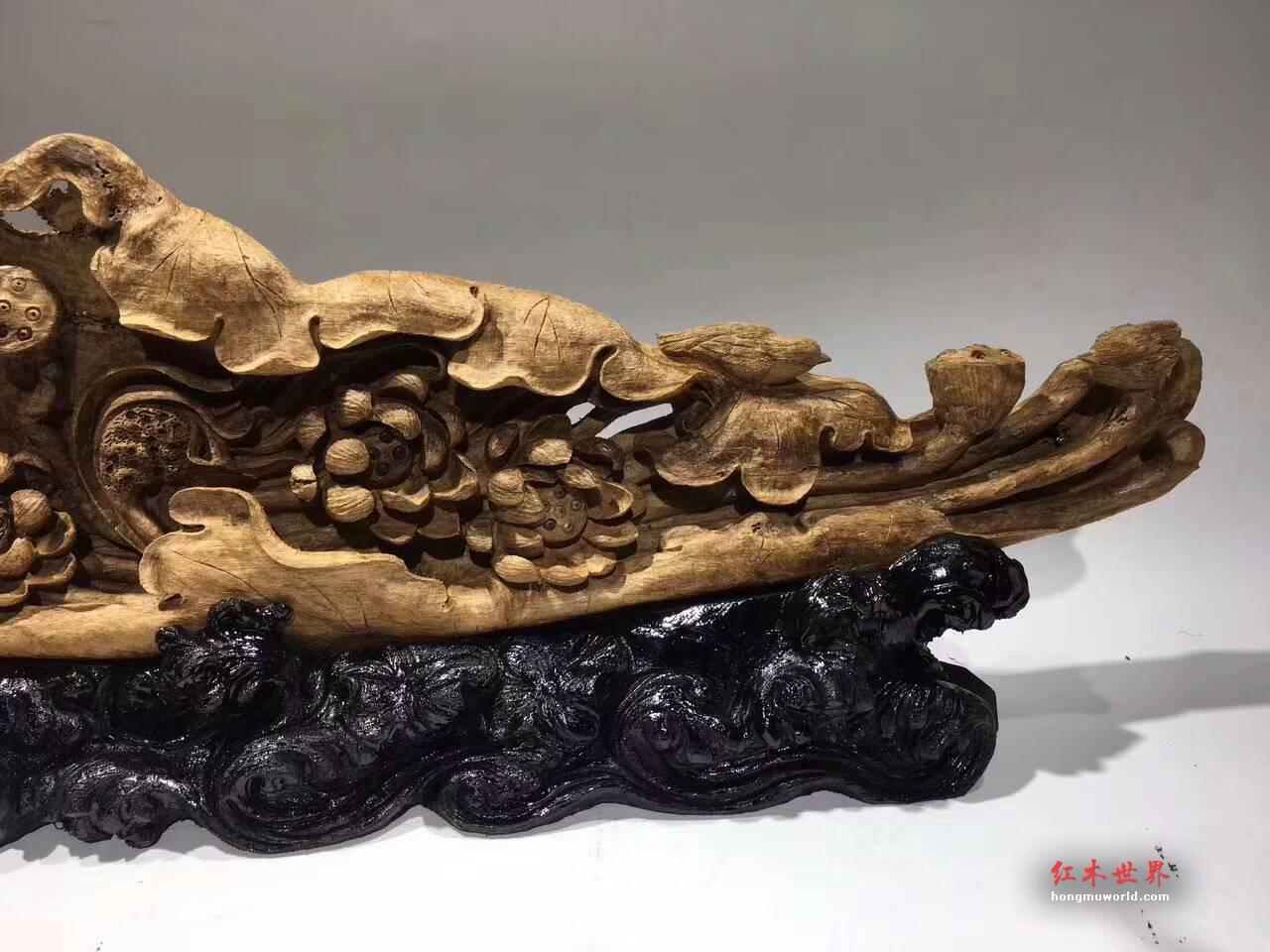 印尼天然野生沉香工艺品《一路连科》 大气饱满雕工精湛富有油性-2