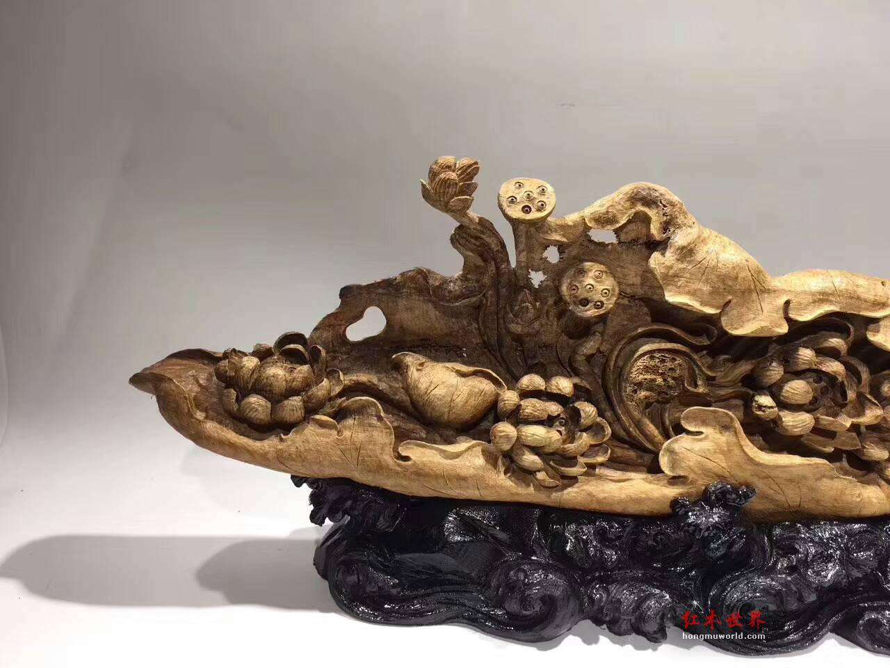 印尼天然野生沉香工艺品《一路连科》 大气饱满雕工精湛富有油性-1