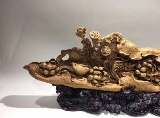 印尼天然野生沉香工艺品《一路连科》 大气饱满雕工精湛富有油性