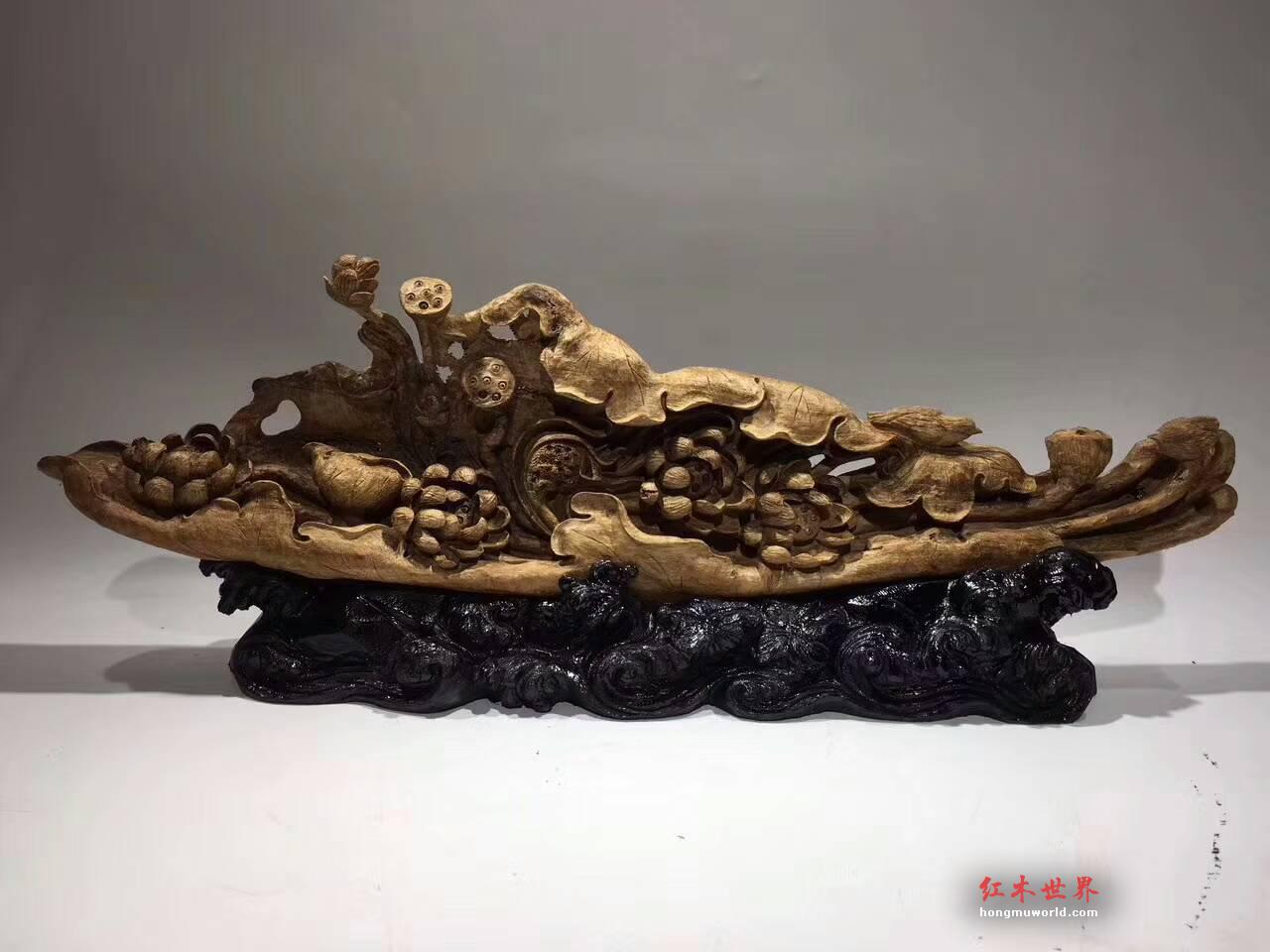 印尼天然野生沉香工艺品《一路连科》 大气饱满雕工精湛富有油性-3