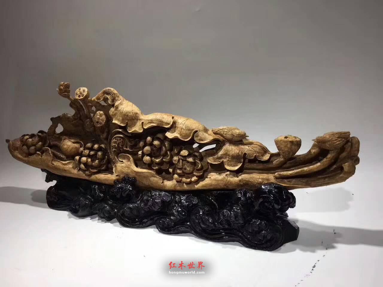 印尼天然野生沉香工艺品《一路连科》 大气饱满雕工精湛富有油性-5