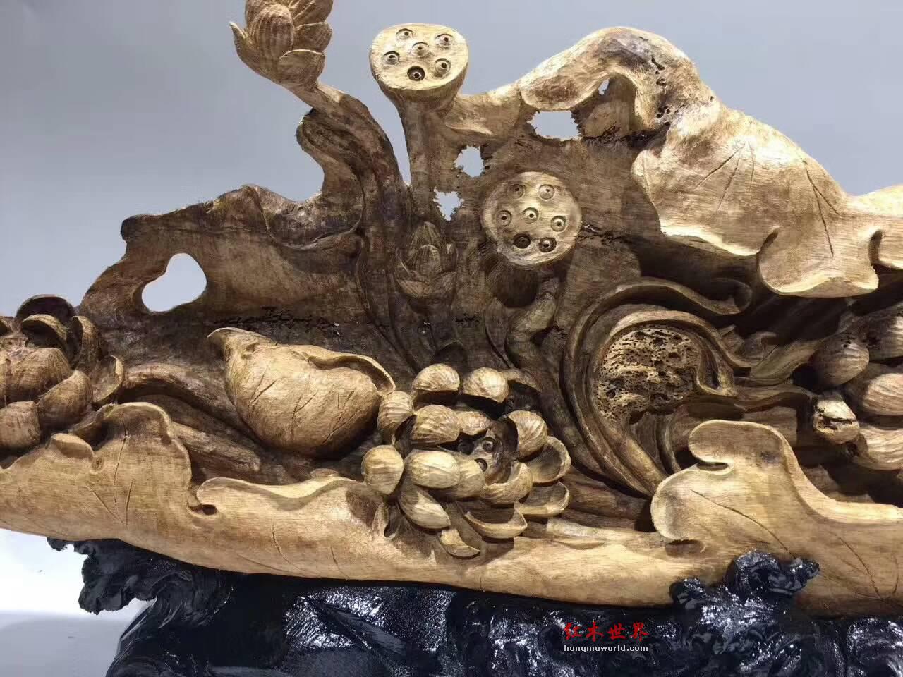 印尼天然野生沉香工艺品《一路连科》 大气饱满雕工精湛富有油性-4