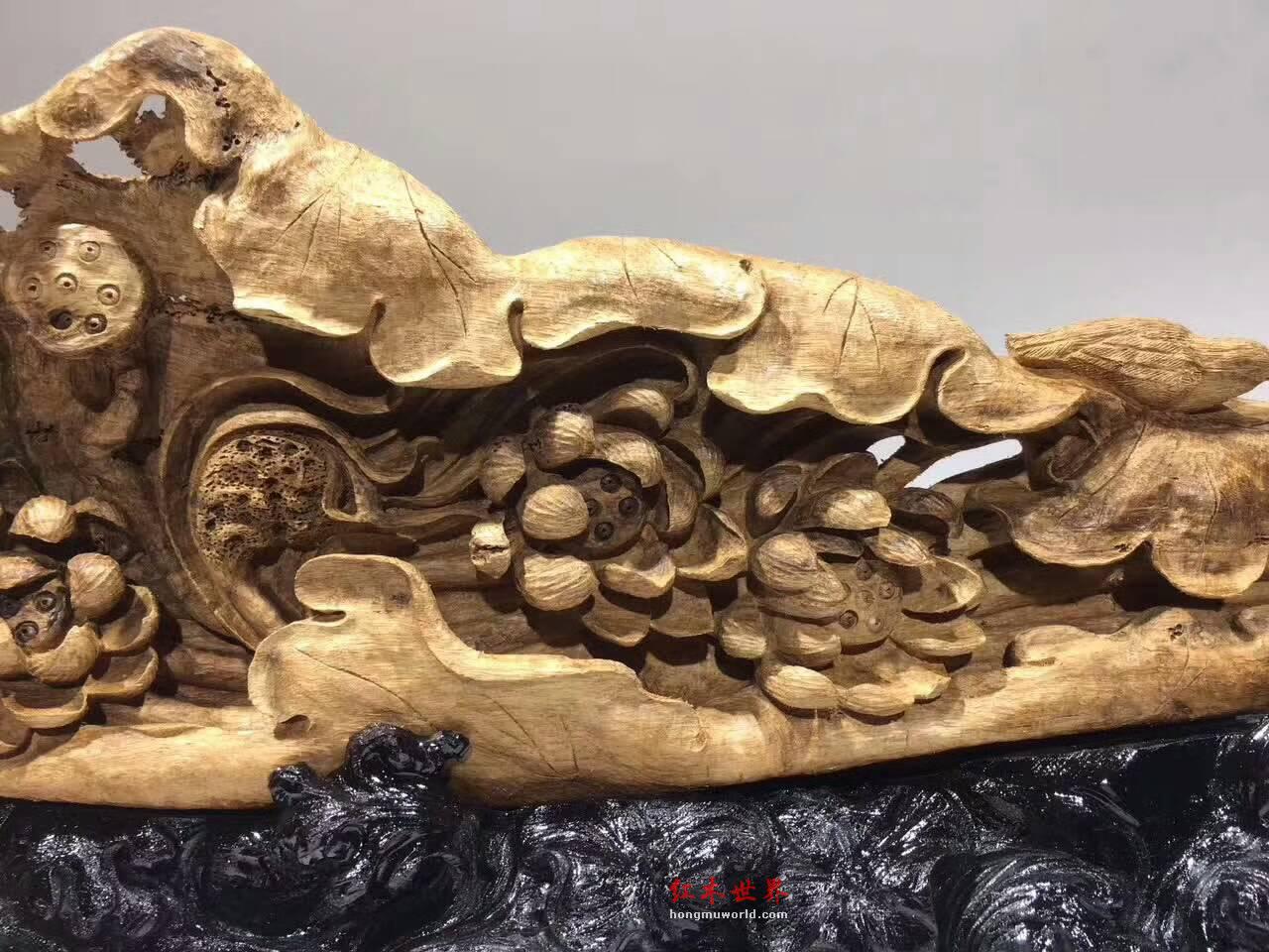 印尼天然野生沉香工艺品《一路连科》 大气饱满雕工精湛富有油性-6