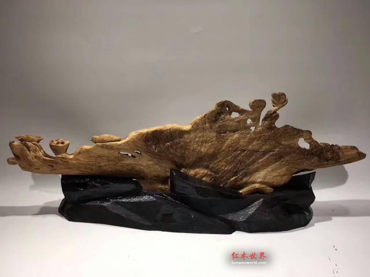 印尼天然野生沉香工艺品《一路连科》 大气饱满雕工精湛富有油性-8