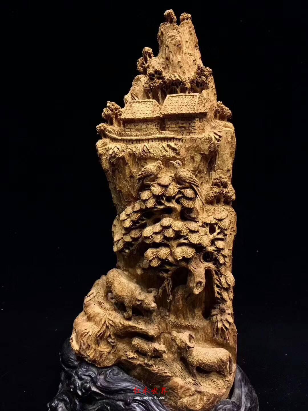 天然野生印尼沉香情境根雕《牛气冲天》 香味浓郁十足雕工极致精湛-2