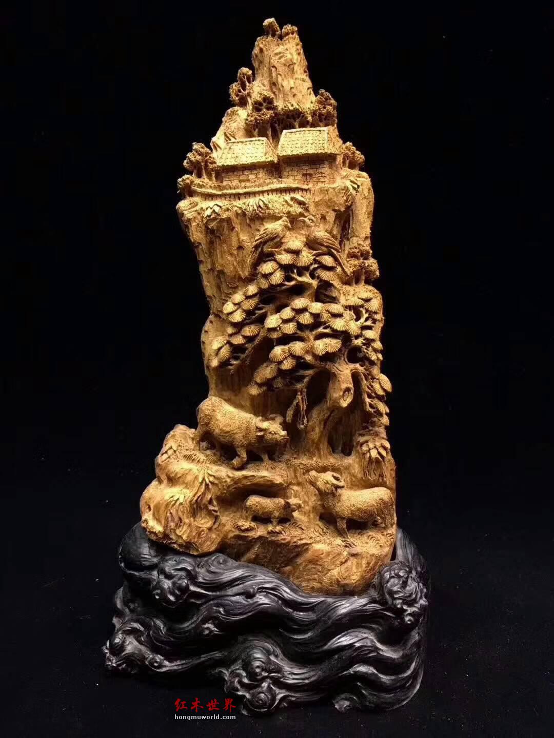 天然野生印尼沉香情境根雕《牛气冲天》 香味浓郁十足雕工极致精湛-6