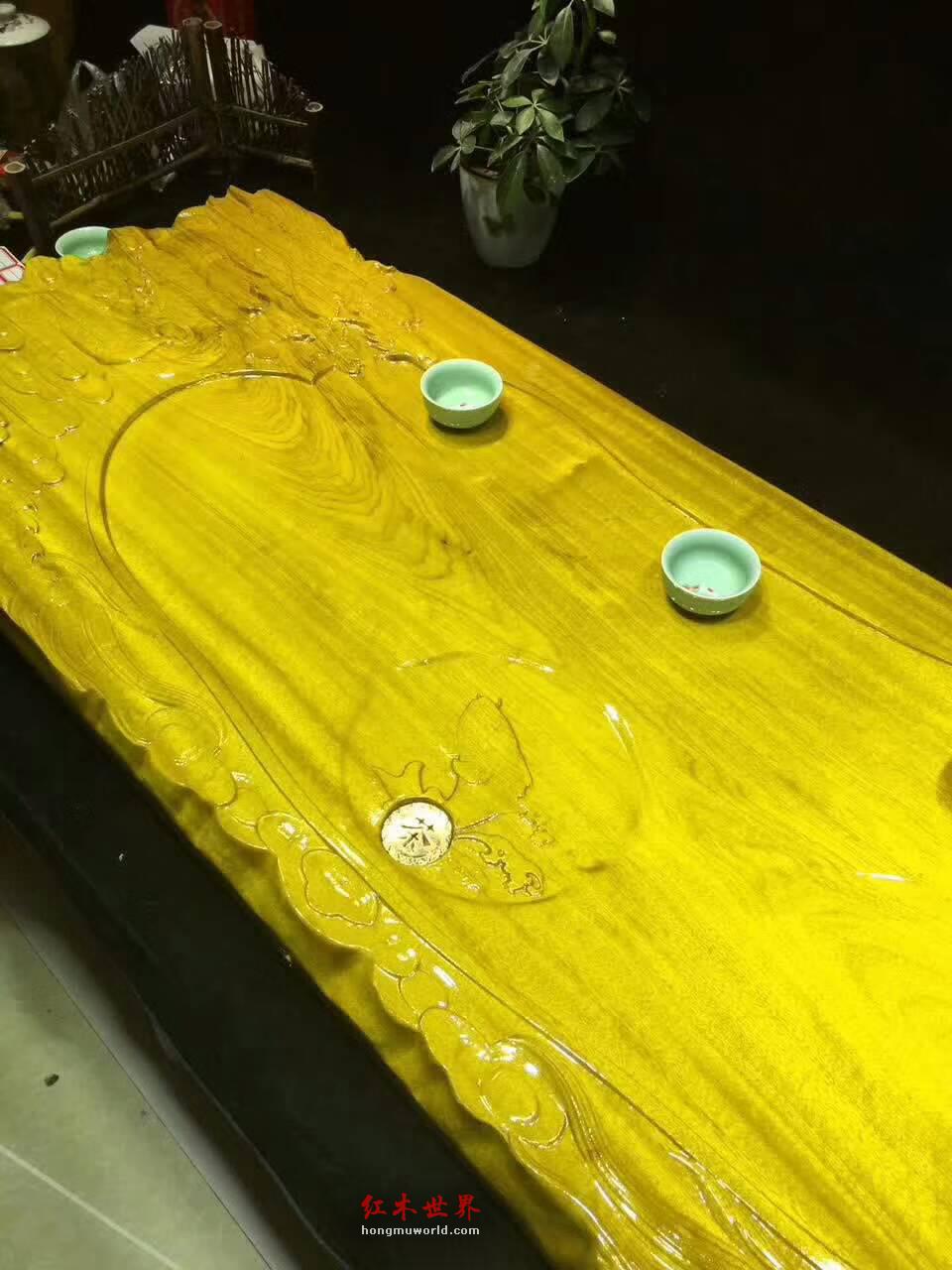 金丝楠木茶盘《龙腾四海》简约大气雕刻霸气十足-6