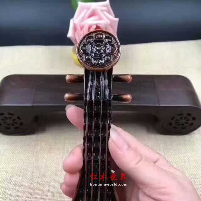红木材质古典古琴音响香器 创意文化礼品有格调-7