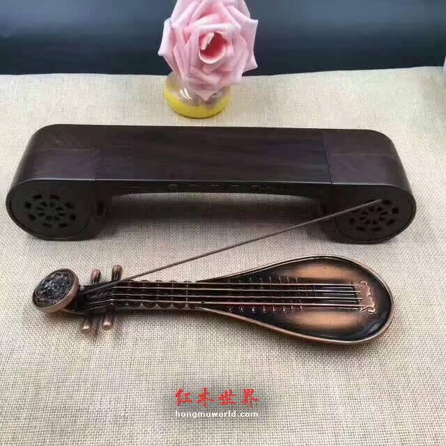 红木材质古典古琴音响香器 创意文化礼品有格调-8
