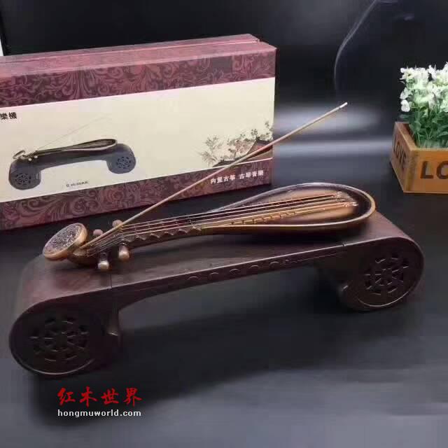 红木材质古典古琴音响香器 创意文化礼品有格调-9