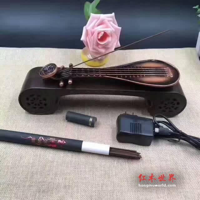 红木材质古典古琴音响香器 创意文化礼品有格调-10