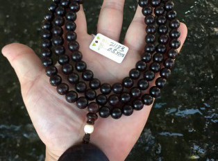 精品海黄紫油梨0.8*108手串 顶级材质纹理清晰材质荧光性好油性足