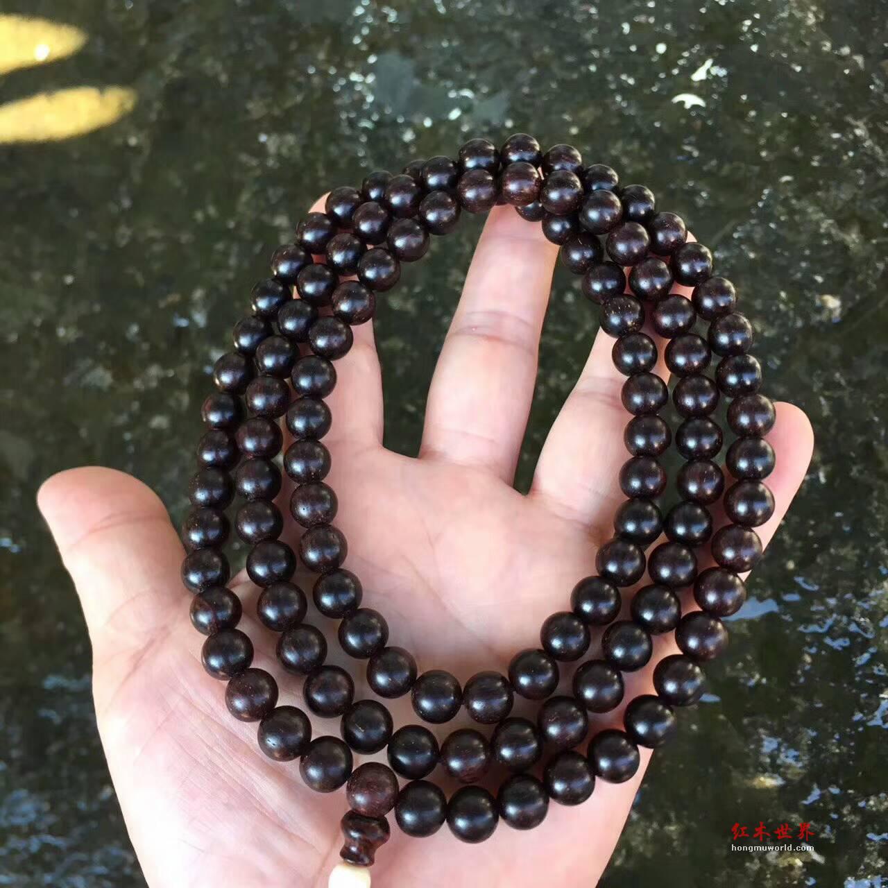 精品海黄紫油梨0.8*108手串 顶级材质纹理清晰材质荧光性好油性足-6