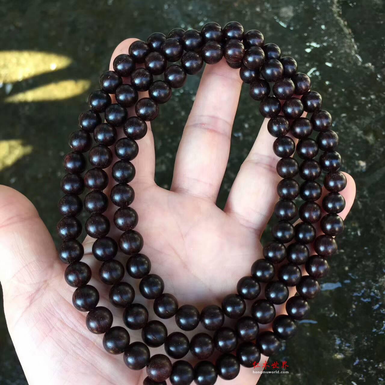 精品海黄紫油梨0.8*108手串 顶级材质纹理清晰材质荧光性好油性足-7