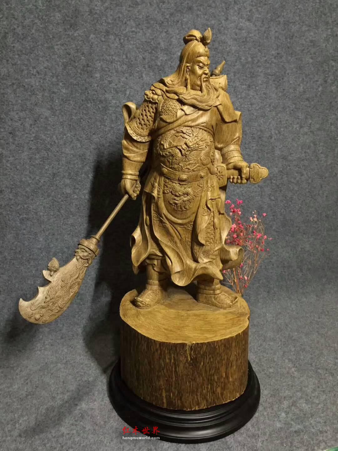 天然印尼沉香雕刻工艺品《义薄云天》武财神关公霸气镇宅-6