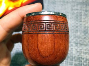 进口烘干花梨木外壳加304不锈钢内胆小酒杯 独特创意礼品