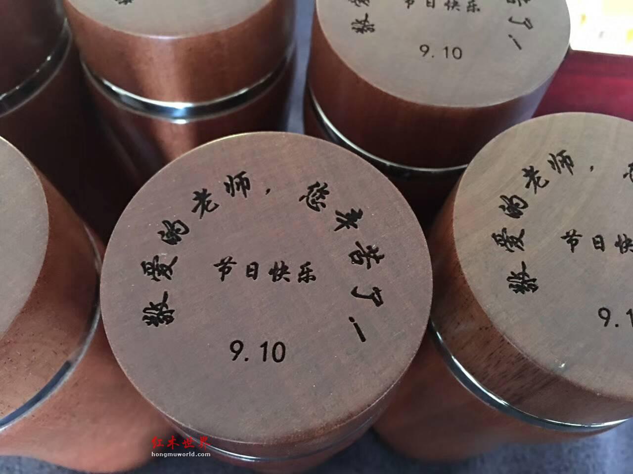 进口烘干花梨木304不锈钢内胆保温杯 纹理漂亮做工细腻-6