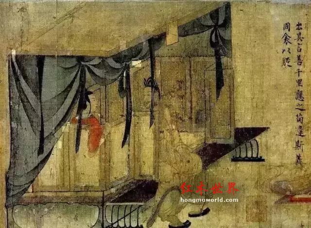 古典红木大床与蚊帐的故事-3