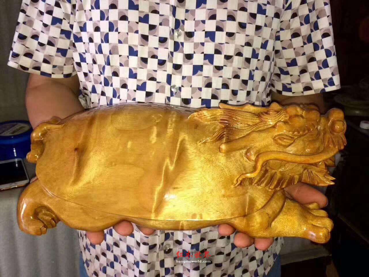 小叶桢楠工艺品《龙龟》瑞兽摆件为你带来好运-7