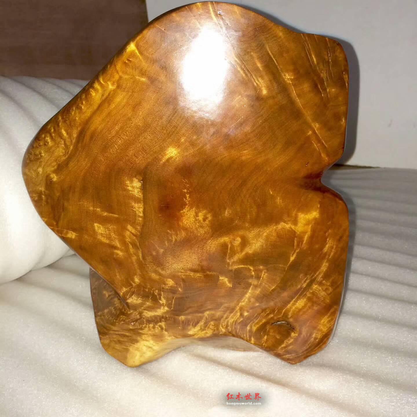 金丝楠枯木料根雕《貔貅》瘤疤明显黄金底色招财致富-8