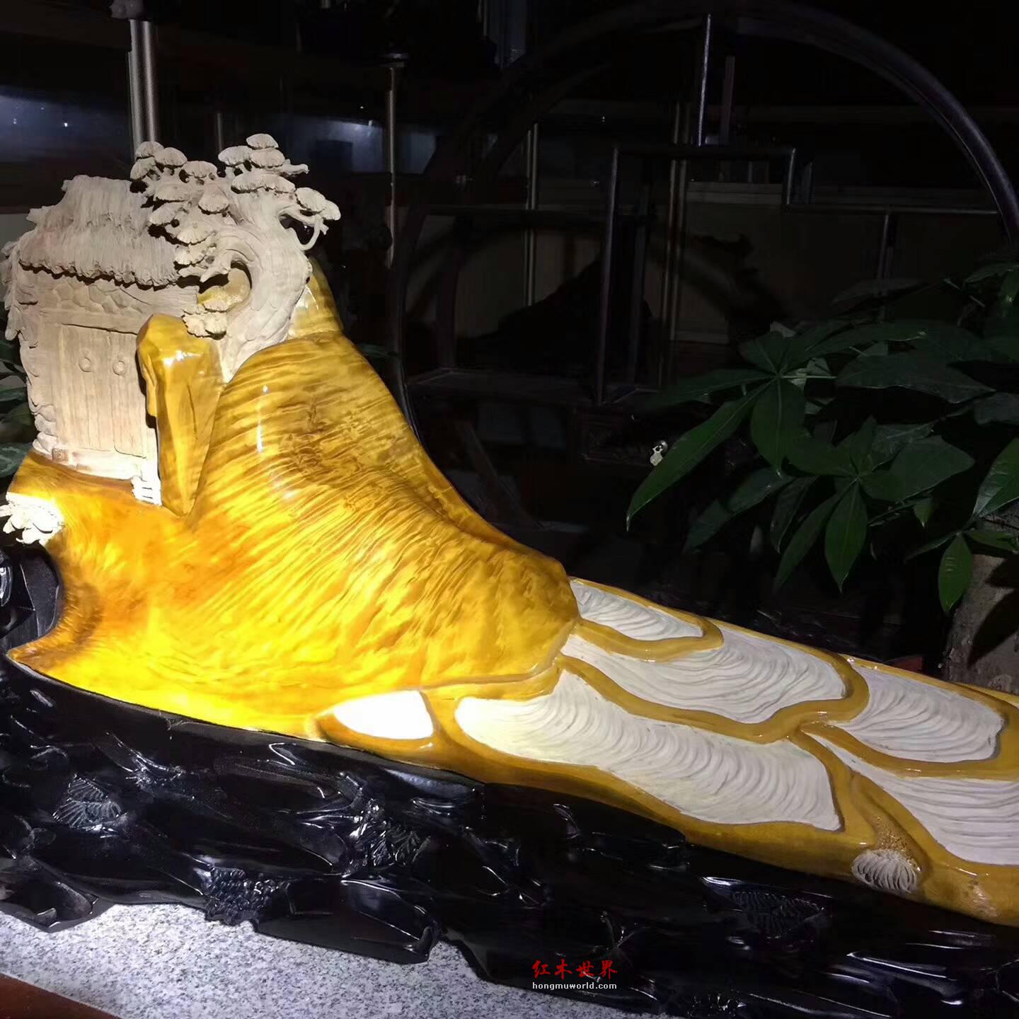 小叶桢楠根雕摆件《田园风光》搭配构思巧妙雕刻细致送礼精品-2