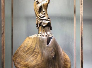 金丝楠阴沉木根雕《自在观音》庄严肃穆镇宅利器