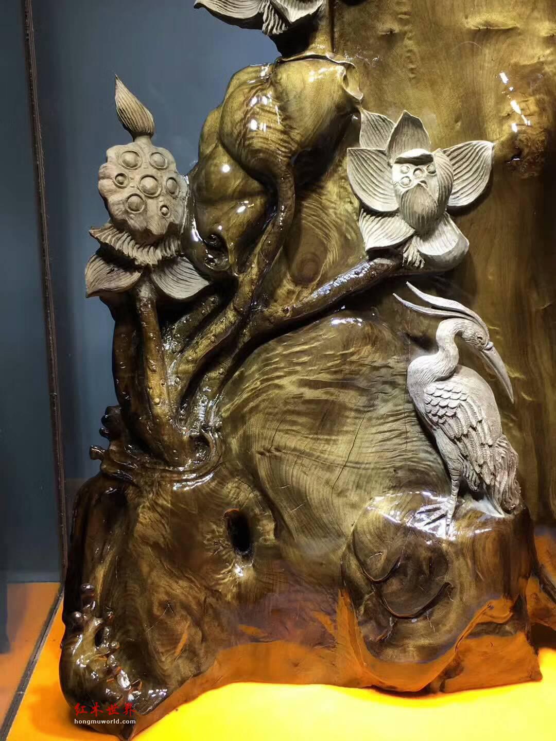 古阴沉木根雕《和和美美》极品龙胆纹精美设计雕刻收藏珍品-3