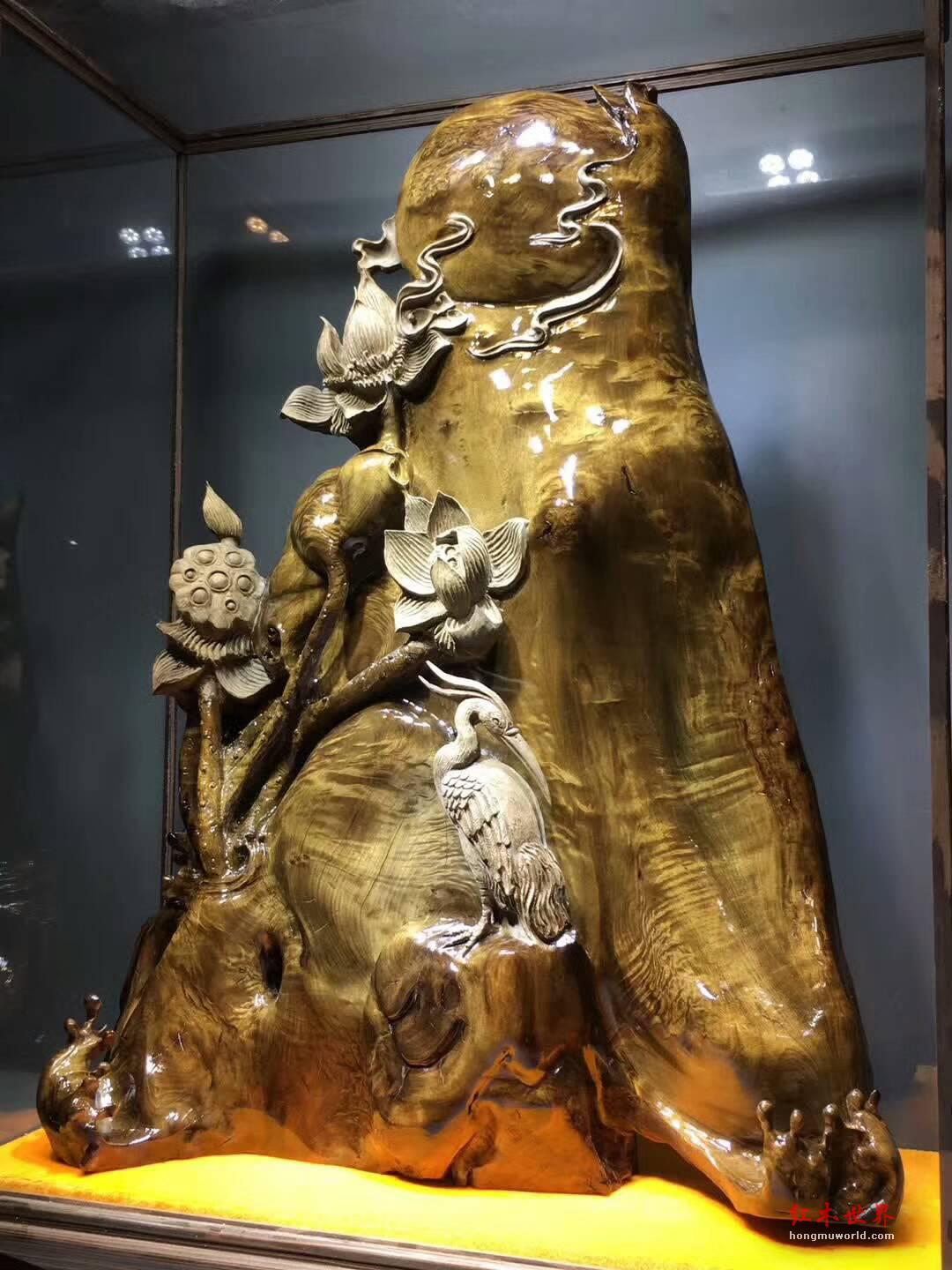 古阴沉木根雕《和和美美》极品龙胆纹精美设计雕刻收藏珍品-5