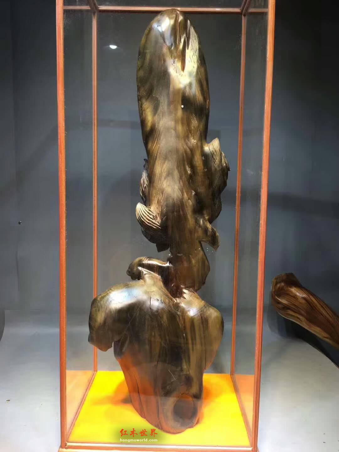 金丝楠乌木根雕作品《观音》肃穆庄严大气-7