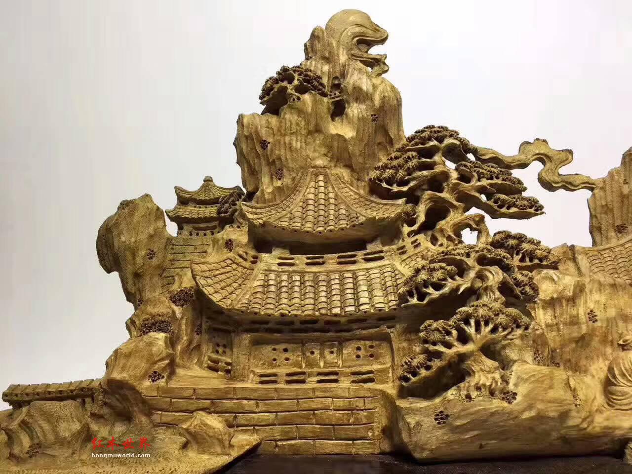 马来西亚沉香手工雕刻《棋乐融融》摆件 大型精品艺术收藏品-7