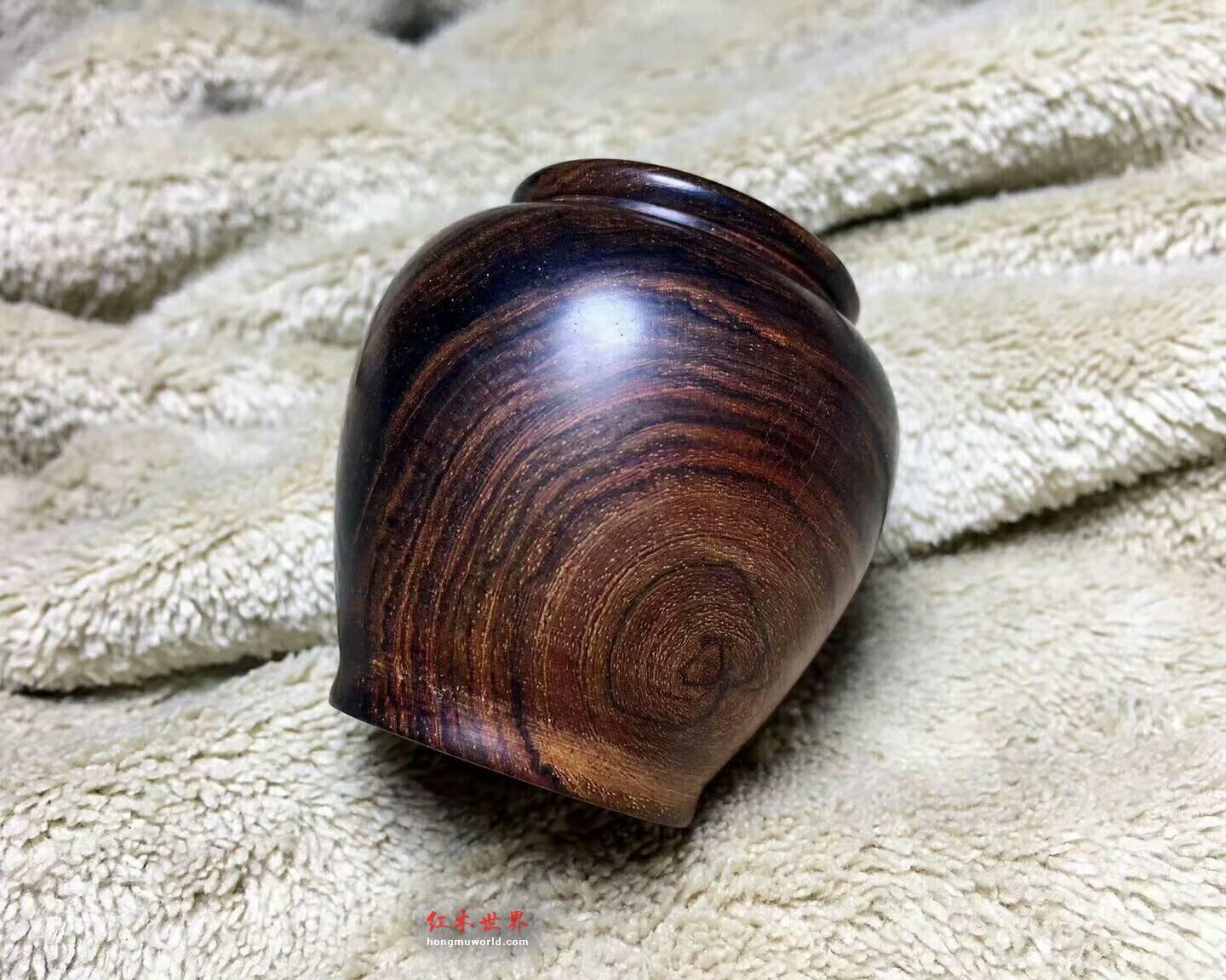 海南黄花梨糠梨《品香罐》 纹理粗矿清晰对眼花纹完美无瑕味道醇厚-3