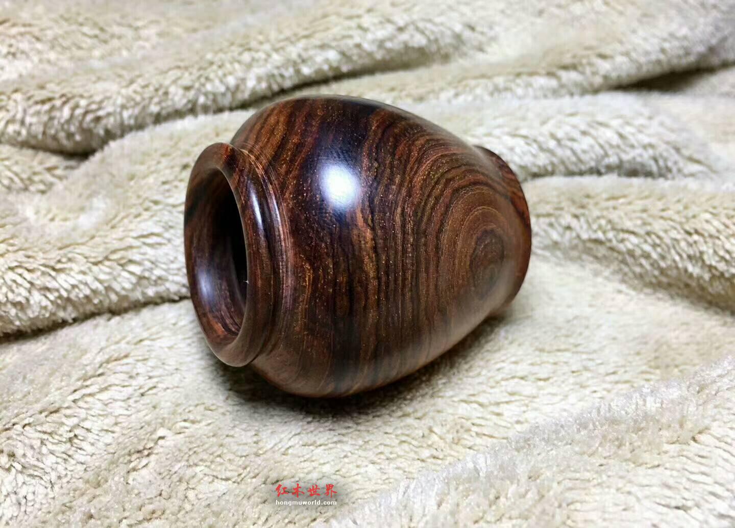 海南黄花梨糠梨《品香罐》 纹理粗矿清晰对眼花纹完美无瑕味道醇厚-7