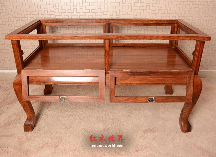 珠宝柜 非洲花梨木实木展示柜红木首饰柜-4