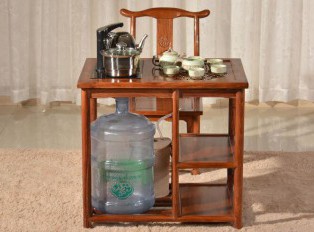 梅花茶台 非洲黄花梨木仿古红木茶桌功夫茶几