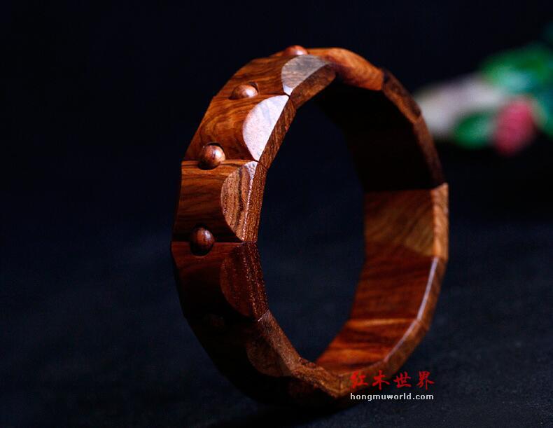 海南黄花梨手镯 糠梨手环-3