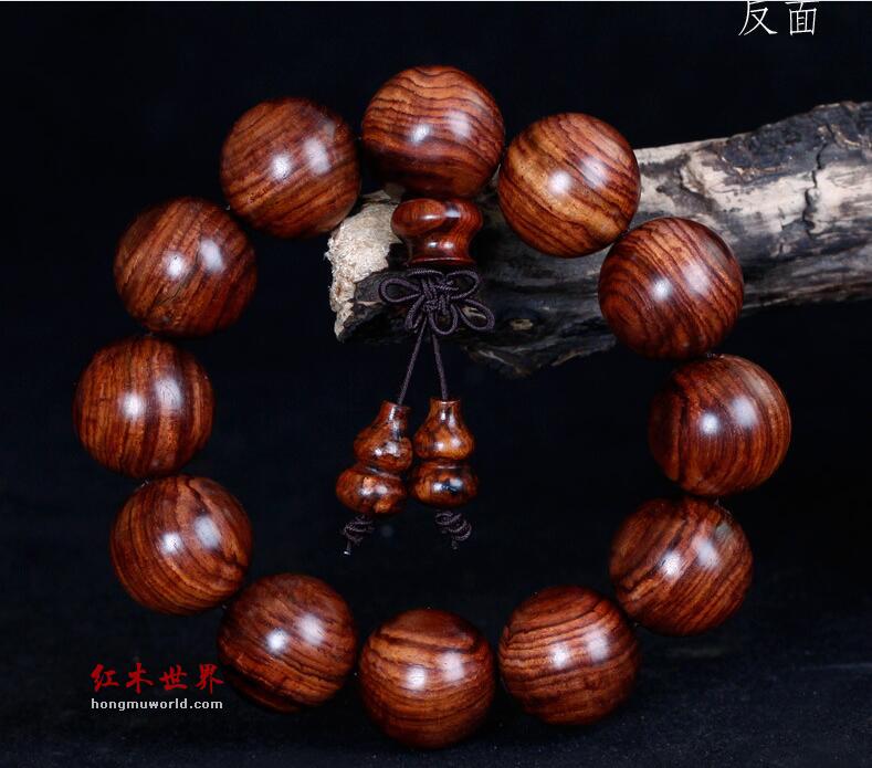海南黄花梨20MM 手串男士手链 海黄手串 精品好纹-2
