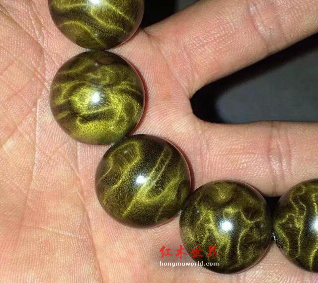 正宗四川金丝楠手串阴沉木乌木佛珠精品2.0龙胆纯手工水波纹-5
