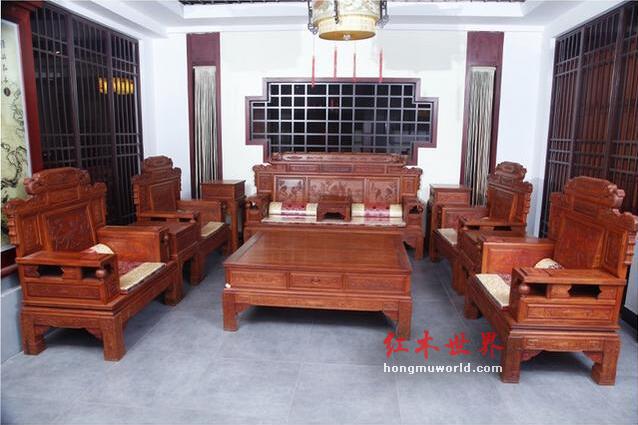 红木家具市场常见的沙发款式及特点，你喜欢哪一款？-1