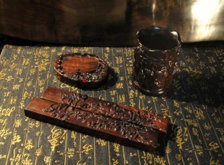 精品黑檀文房四宝 红木黑檀工艺品 书房用品