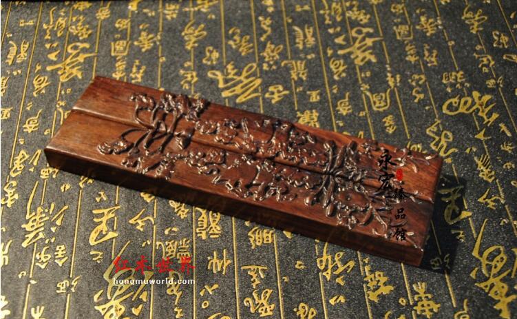 精品黑檀文房四宝 红木黑檀工艺品 书房用品-3