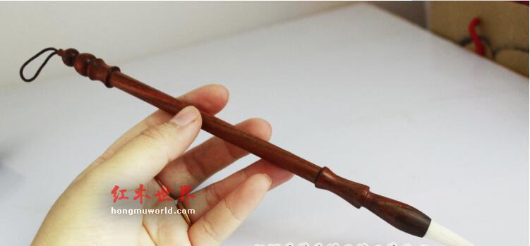 红酸枝毛笔-2