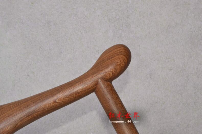 红木家具 鸡翅木官帽椅 四出头独板太师椅 中式明清古典实木餐椅-5