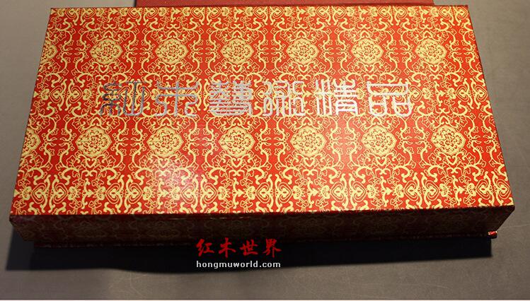 红酸枝木珠算盘 扇形算盘老红木摆件-4