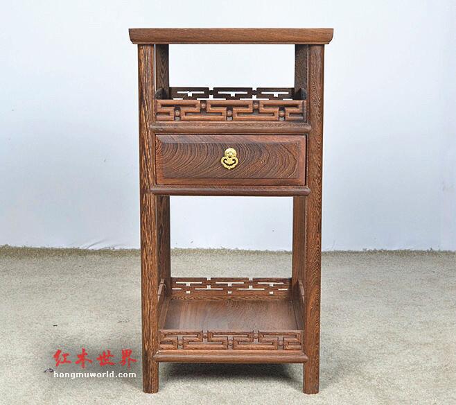红木家具 鸡翅木摇椅 躺椅 实木仿古中式休闲椅+小茶几-6